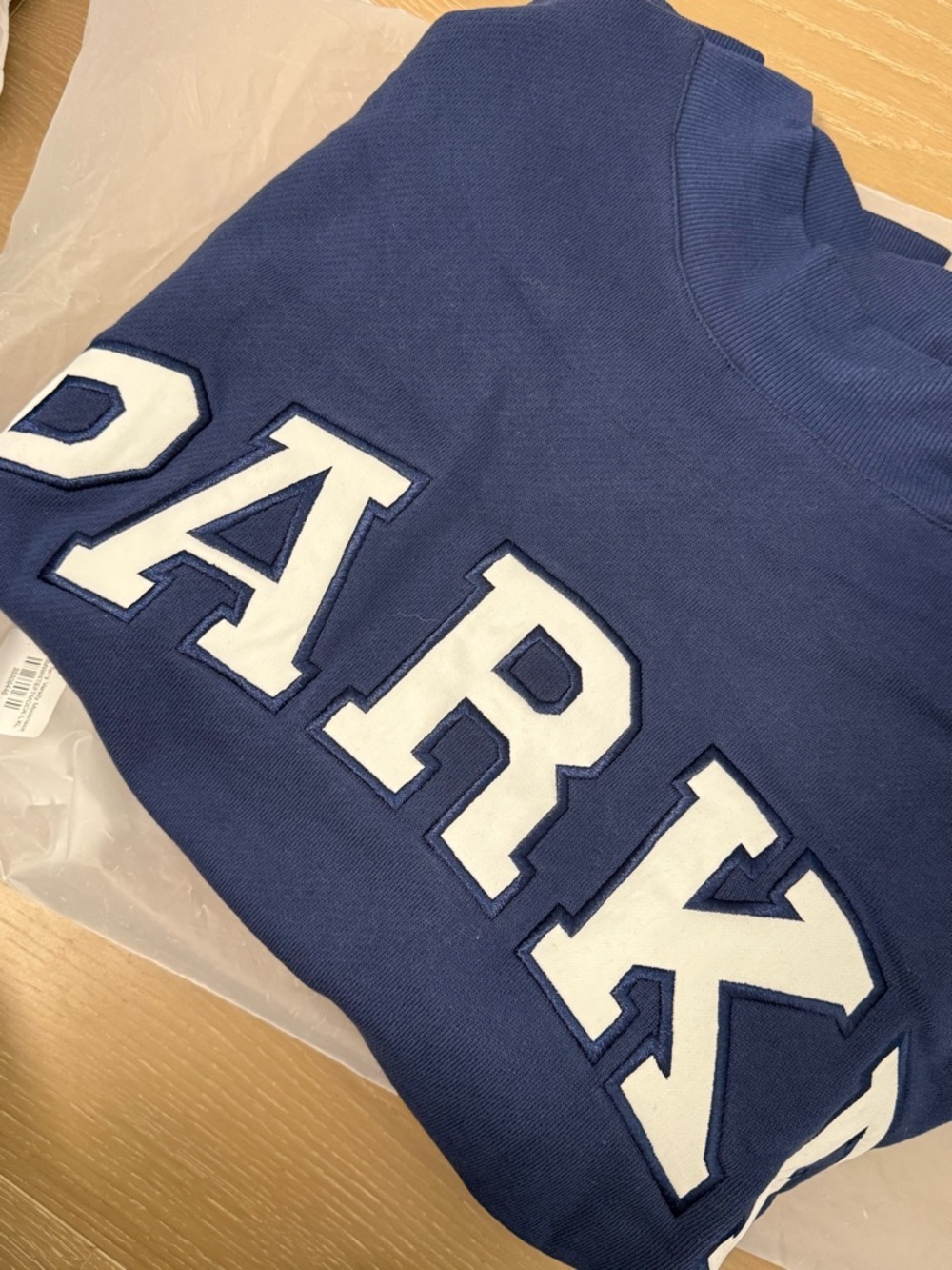 Parke Navy Pullover with White Logo - Picture 2 of 2